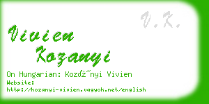 vivien kozanyi business card
